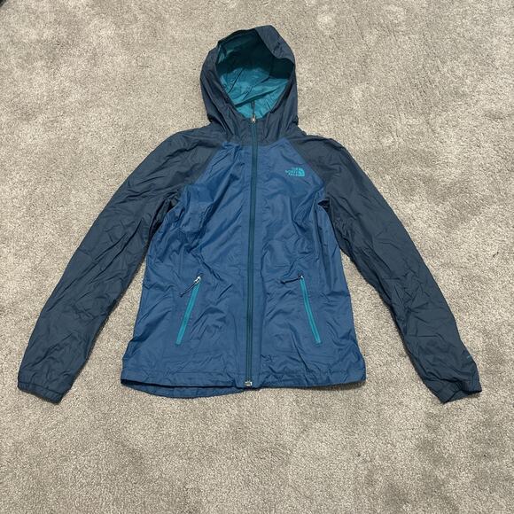 The North Face Dryvent Rain Jacket Womens Small Blue Full Zip - Picture 1 of 7